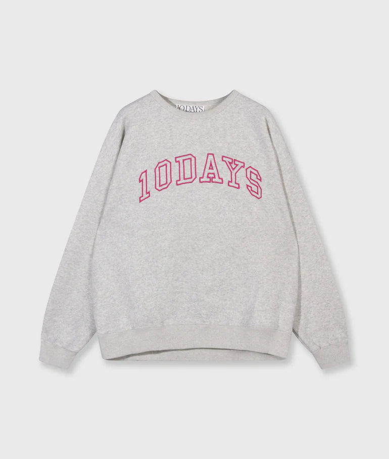 10Days | Statement Sweater - Light Grey Melee (20-800-5201)