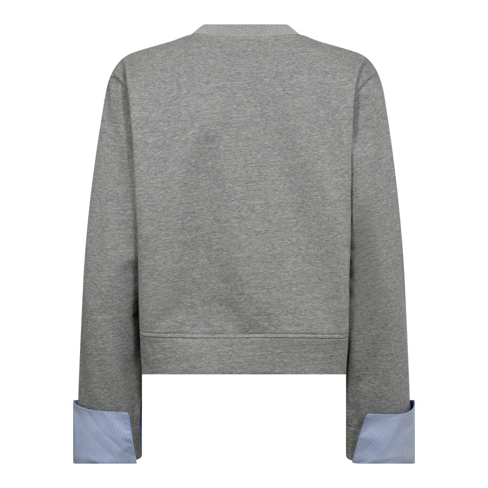 Co'Couture | DaniellaCC Cuff Sweat – Grey Melange (37035)