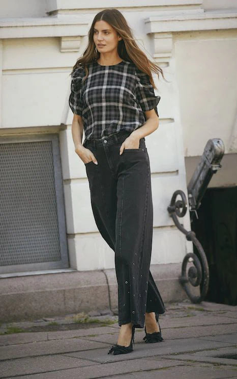 Co´Couture | Sifcc Eyelet Wide Jeans - Black (31586)