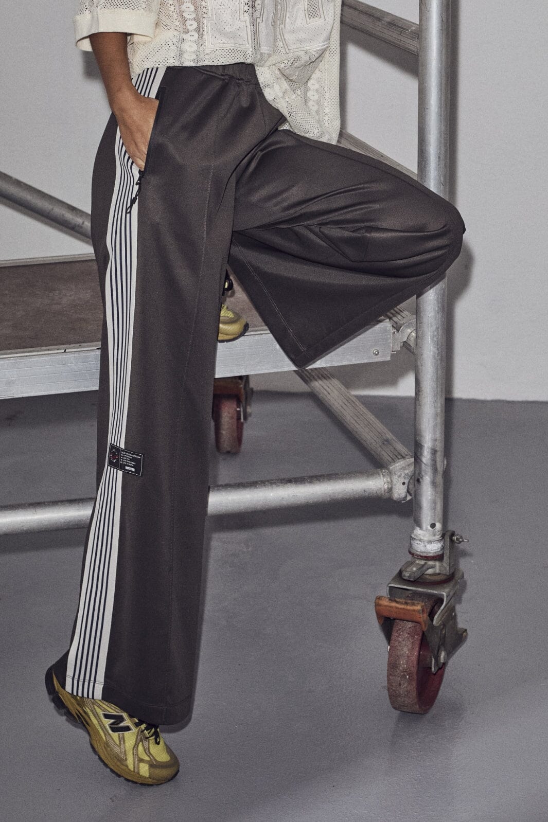 Haute L'Amitié | Baggy Track Tall Pants - Dark Grey (HL10018)