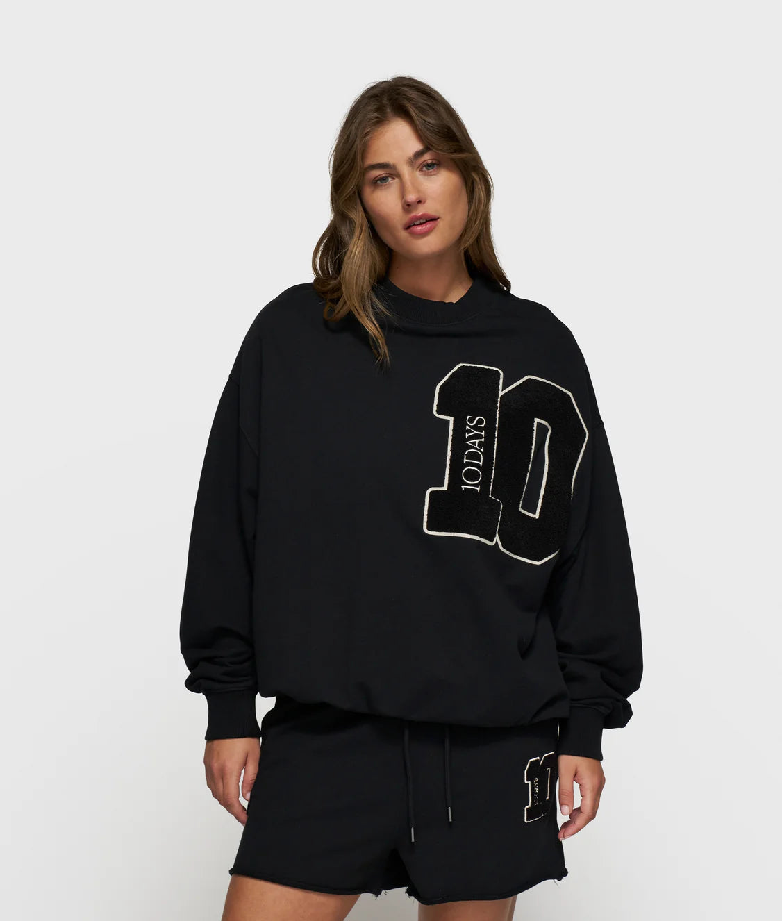 10Days | Baseball Sweater 10 - Zwart (20-807-5203)