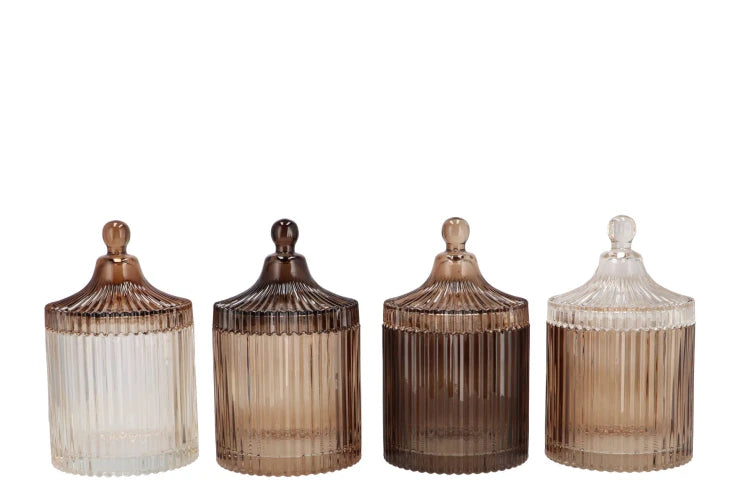 FÍ Woondecoratie | Bicolore natural brown mix jars ass - 11x17cm