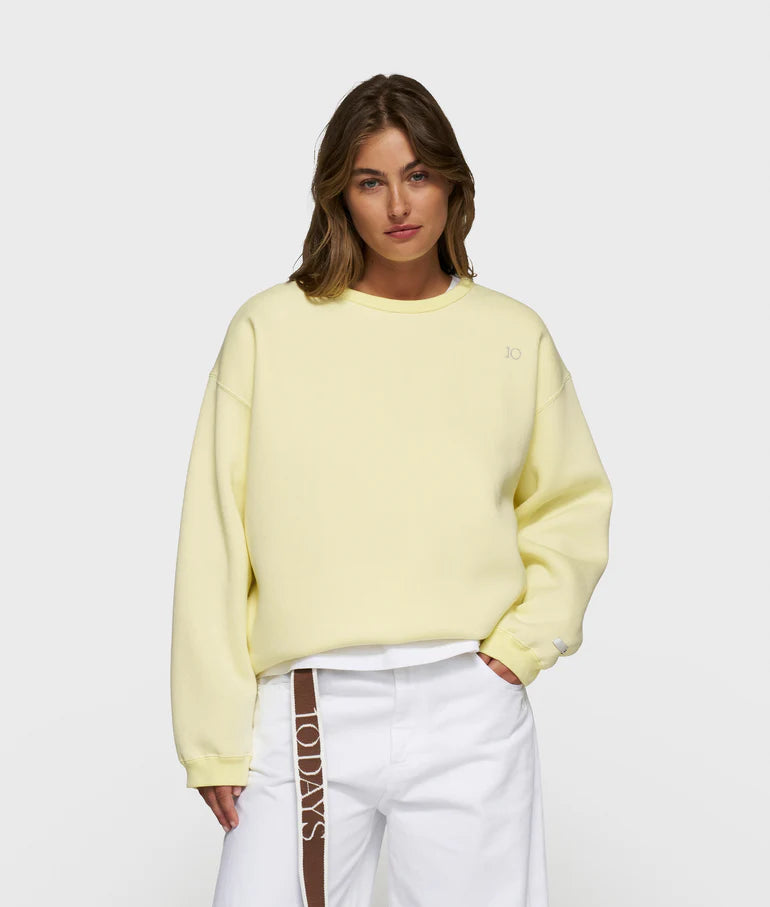 10Days | Raw Edge Sweater - Pastel Yellow (20-808-5203)