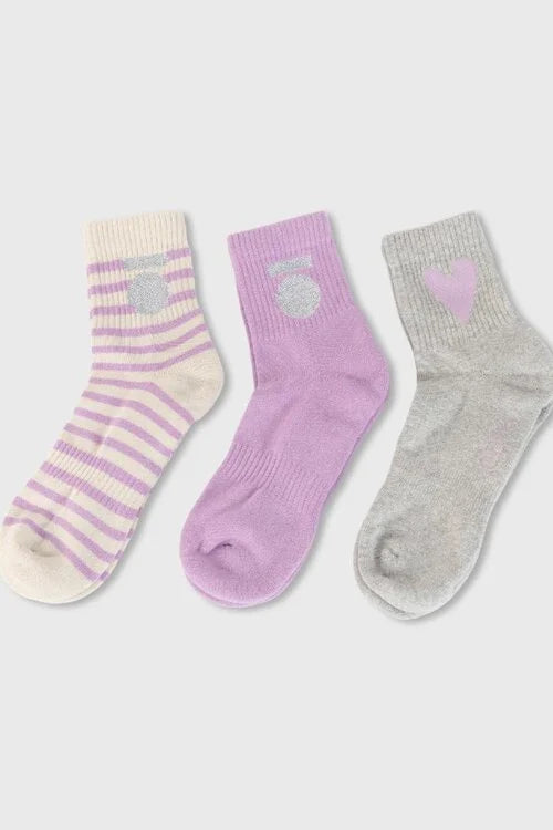 10Days | Violet short socks 3-pack