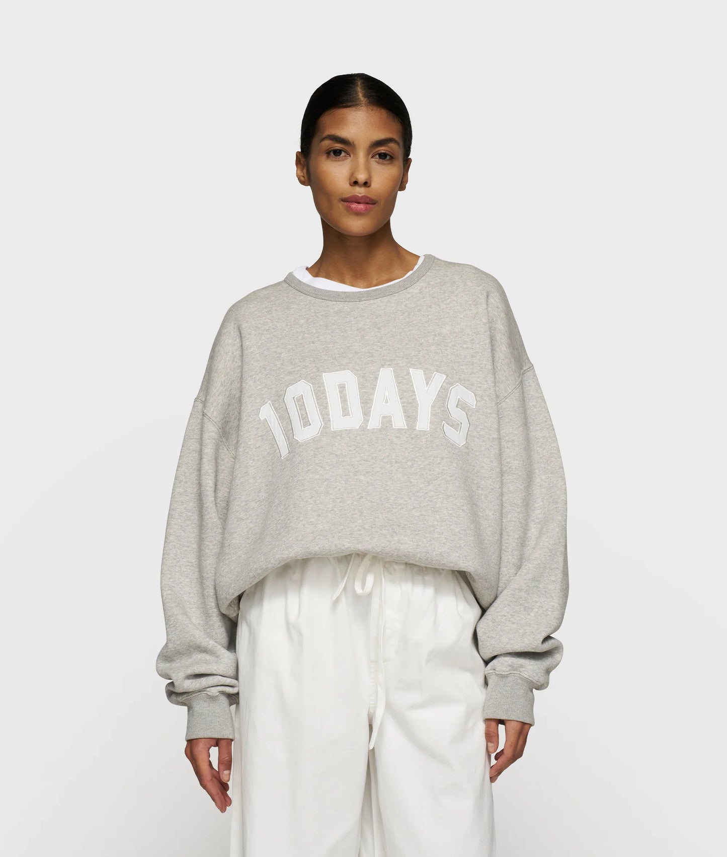 10DAYS | The Statement Sweater - Light Grey Melee (25-806-9900)