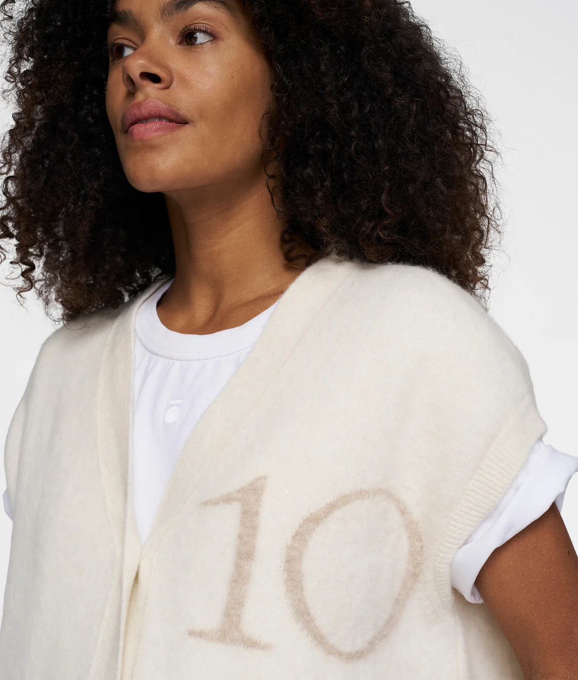 10DAYS | Knit Gillet - 1002 ecru (20-605-5201)