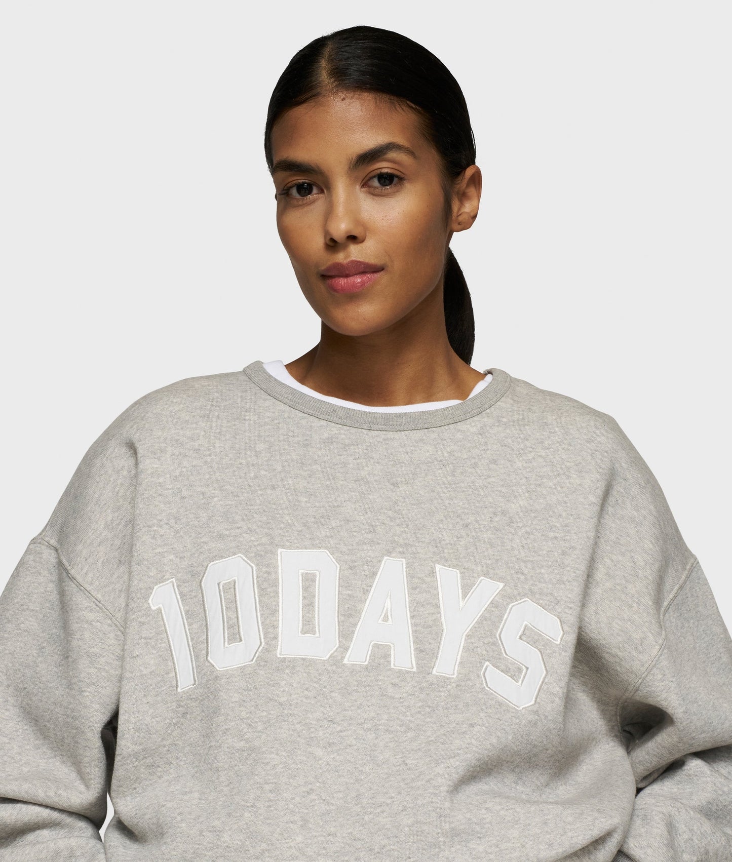 10DAYS | The Statement Sweater - Light Grey Melee (25-806-9900)
