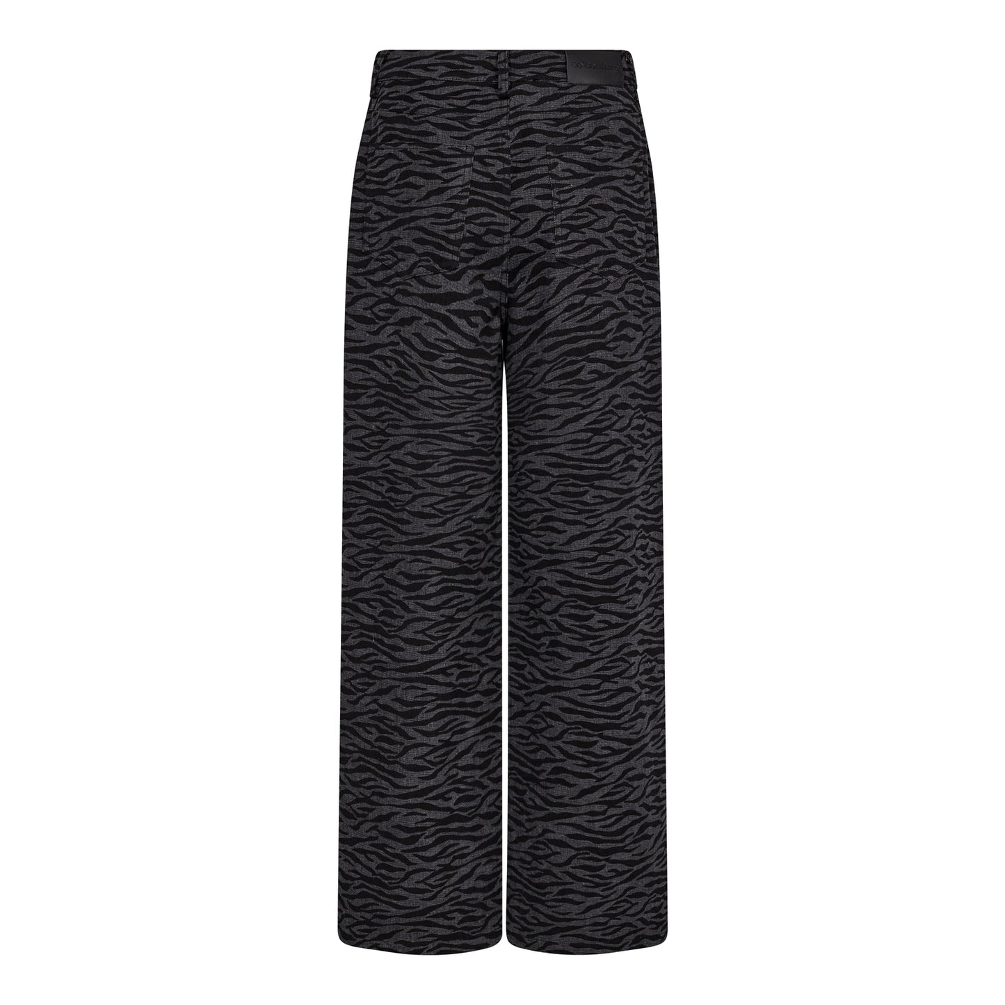 Co'couture | ZebraCC Grey Wide Long Pant - Black (31373)