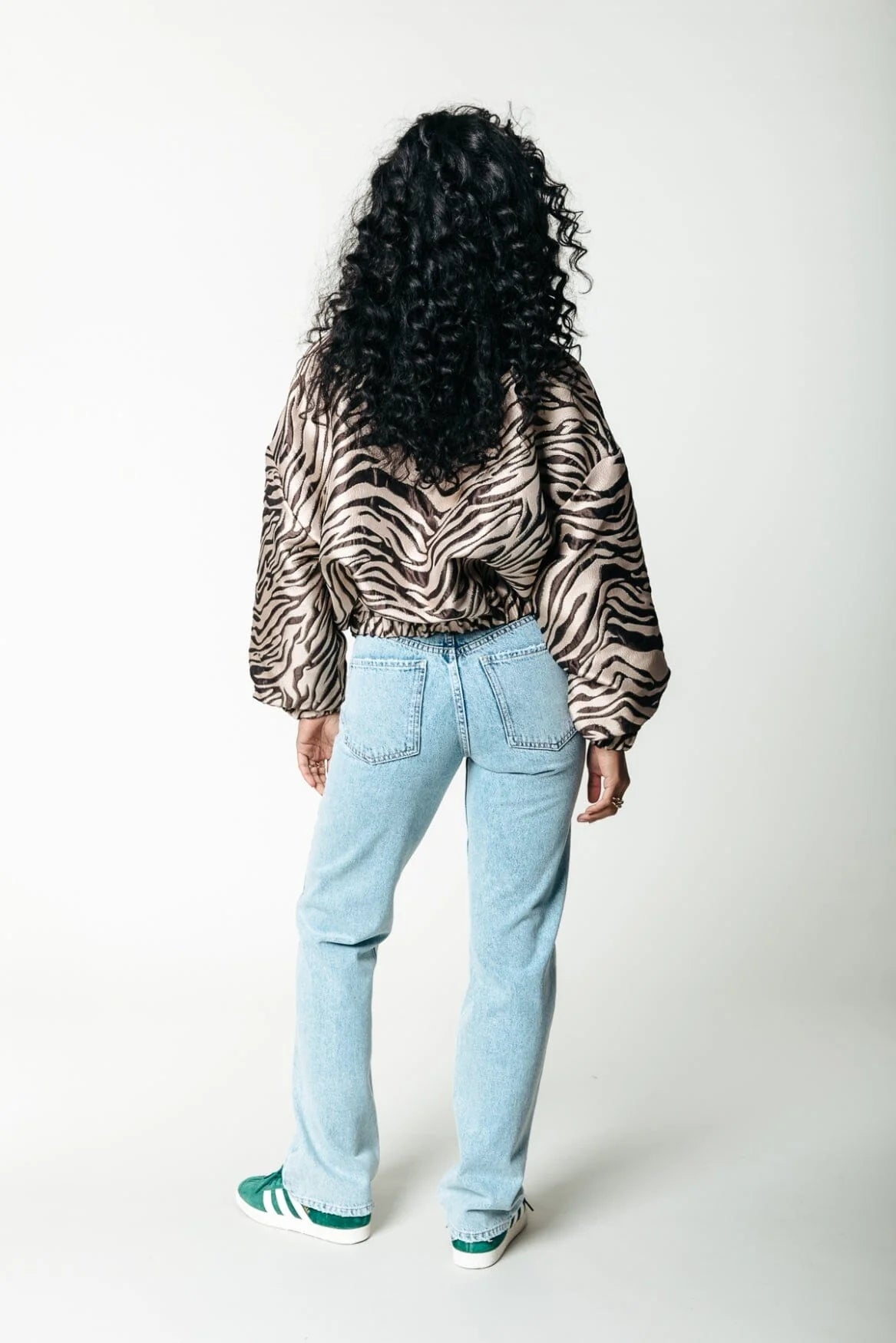 Colourful Rebel | Bente zebra jacquard bomber jacket | Multicolor
