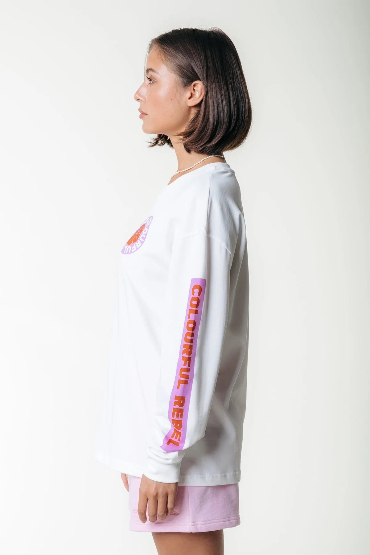 Colourful Rebel | CLRFL Summer Longsleeve T-Shirt - Standard white (WT116740)