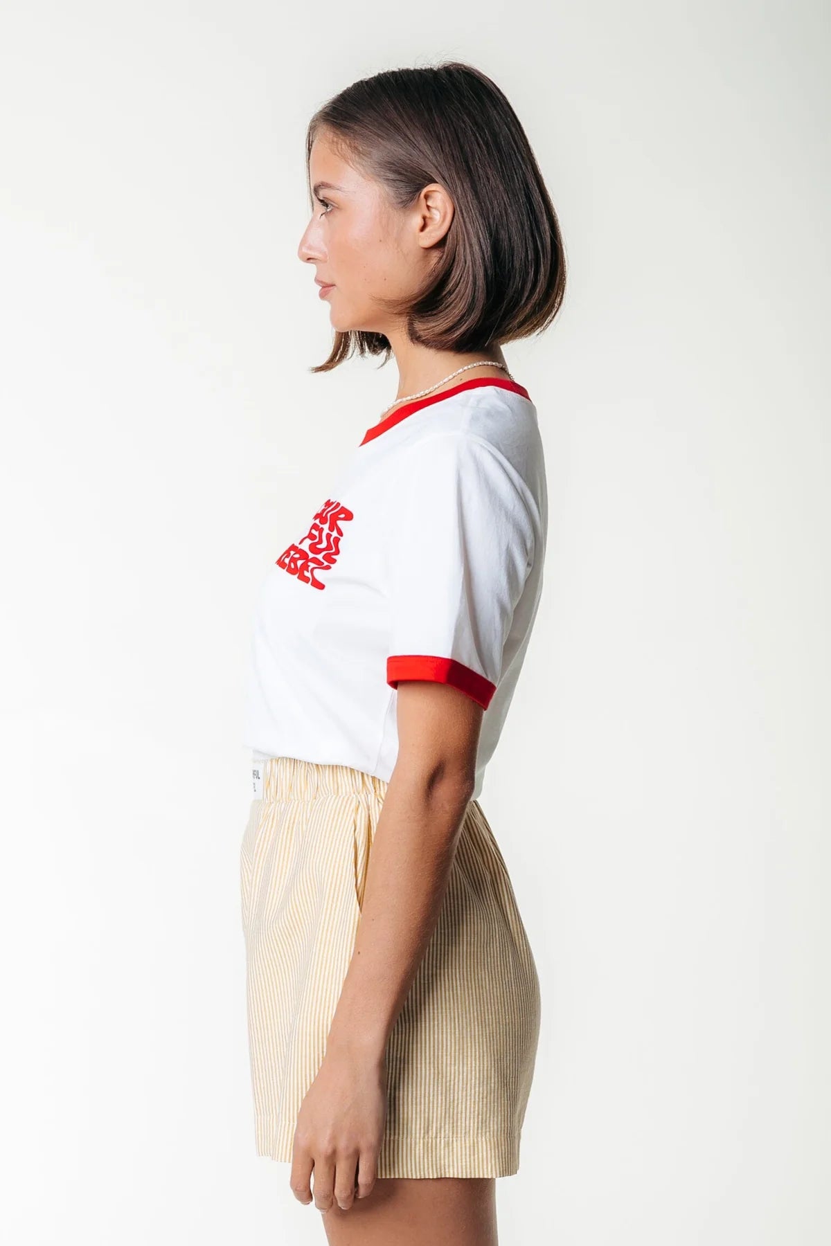 Colourful rebel | Logo Wave Ringer T-Shirt - Standard white (WT116879)