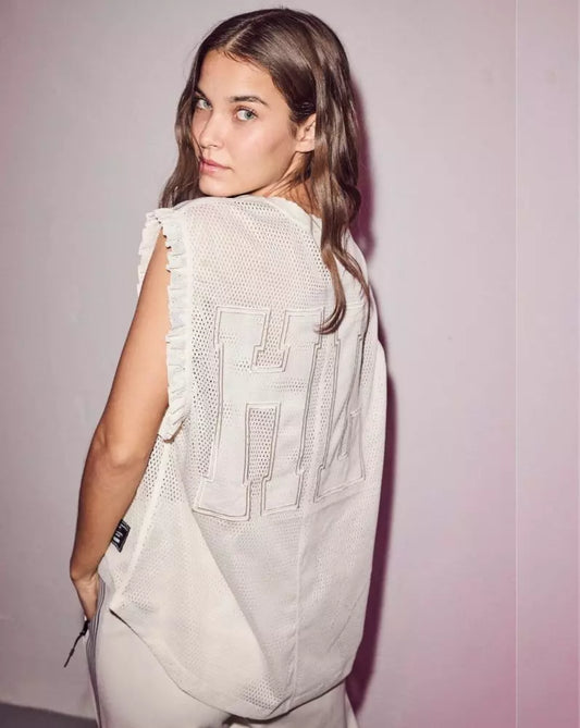 HAUTE L'AMITIÉ | Drift Frill Sports Top - Pearl (HL10106)