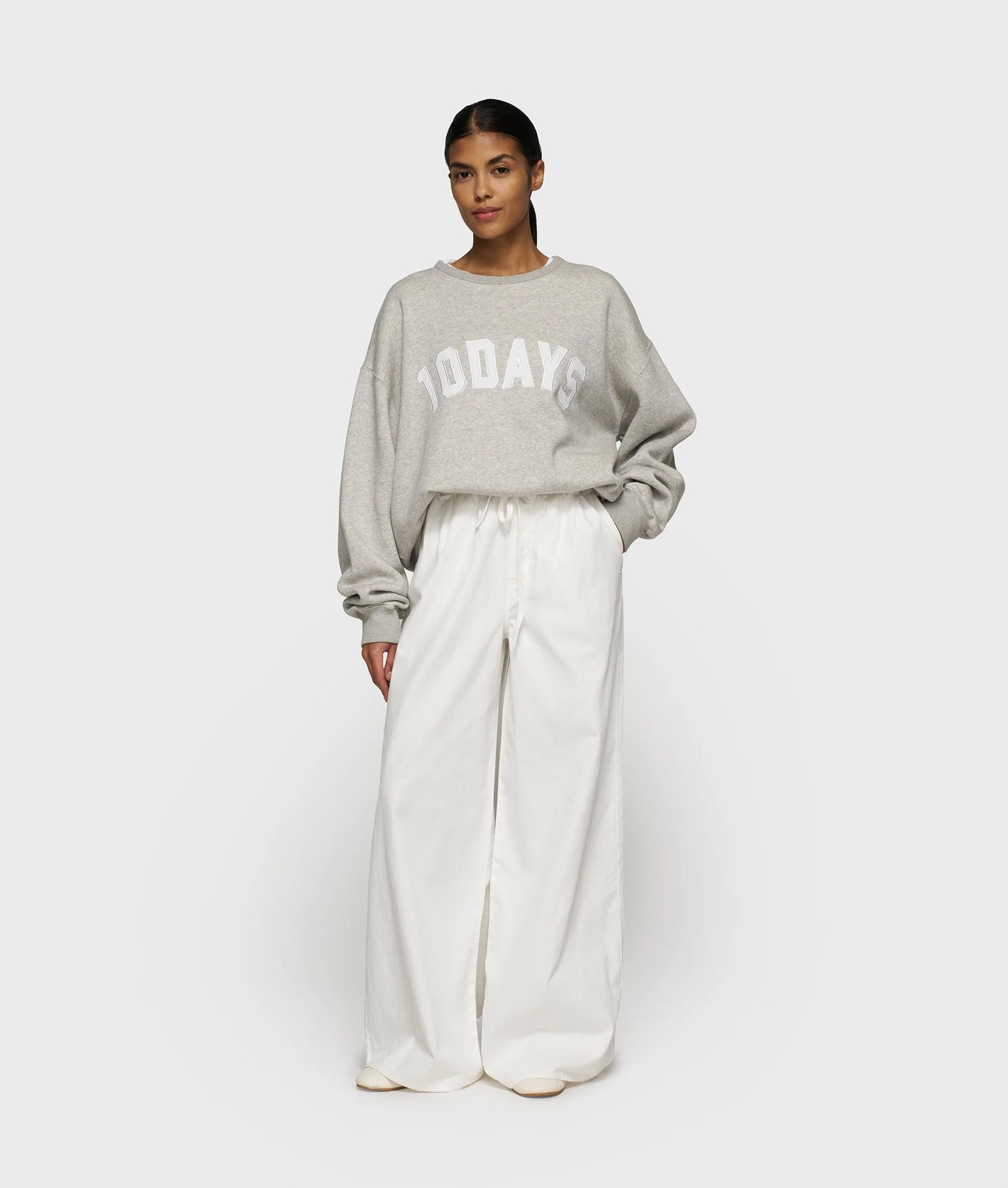 10DAYS | The Statement Sweater - Light Grey Melee (25-806-9900)