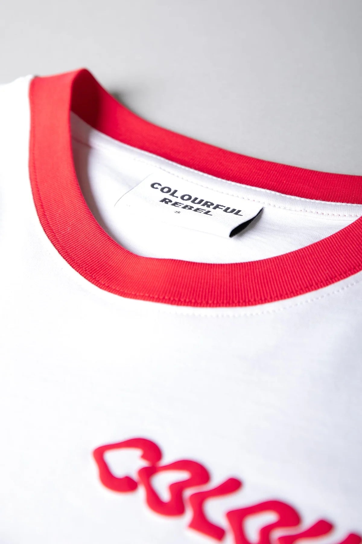 Colourful rebel | Logo Wave Ringer T-Shirt - Standard white (WT116879)