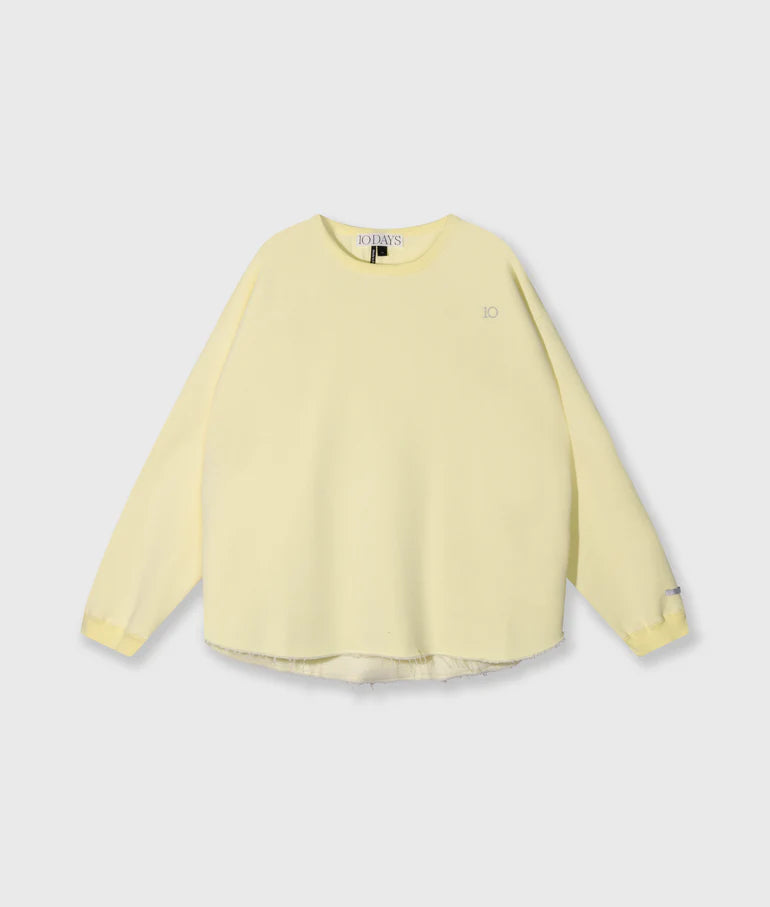 10Days | Raw Edge Sweater - Pastel Yellow (20-808-5203)