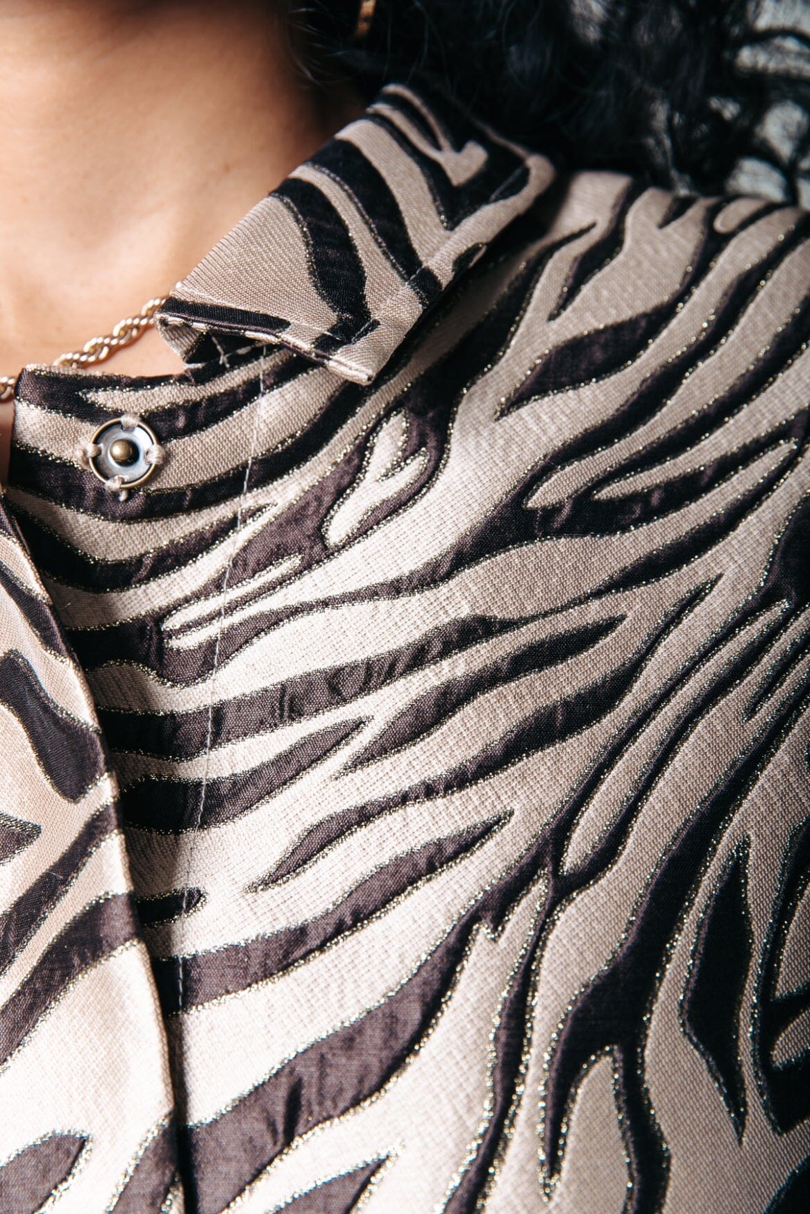 Colourful Rebel | Bente zebra jacquard bomber jacket | Multicolor