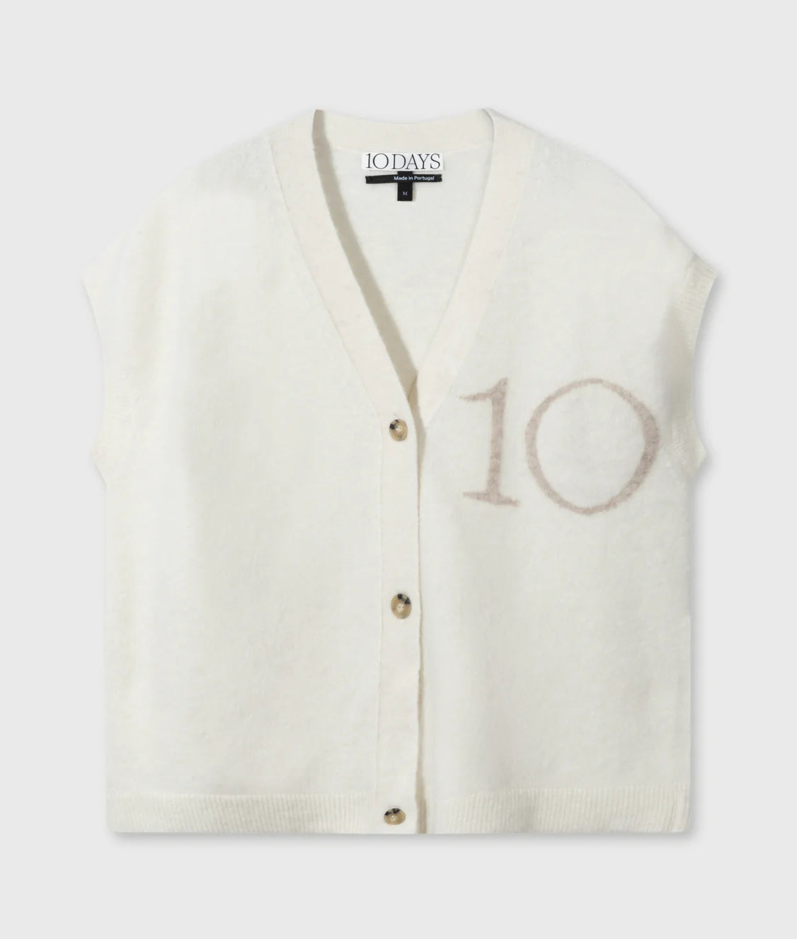 10DAYS | Knit Gillet - 1002 ecru (20-605-5201)