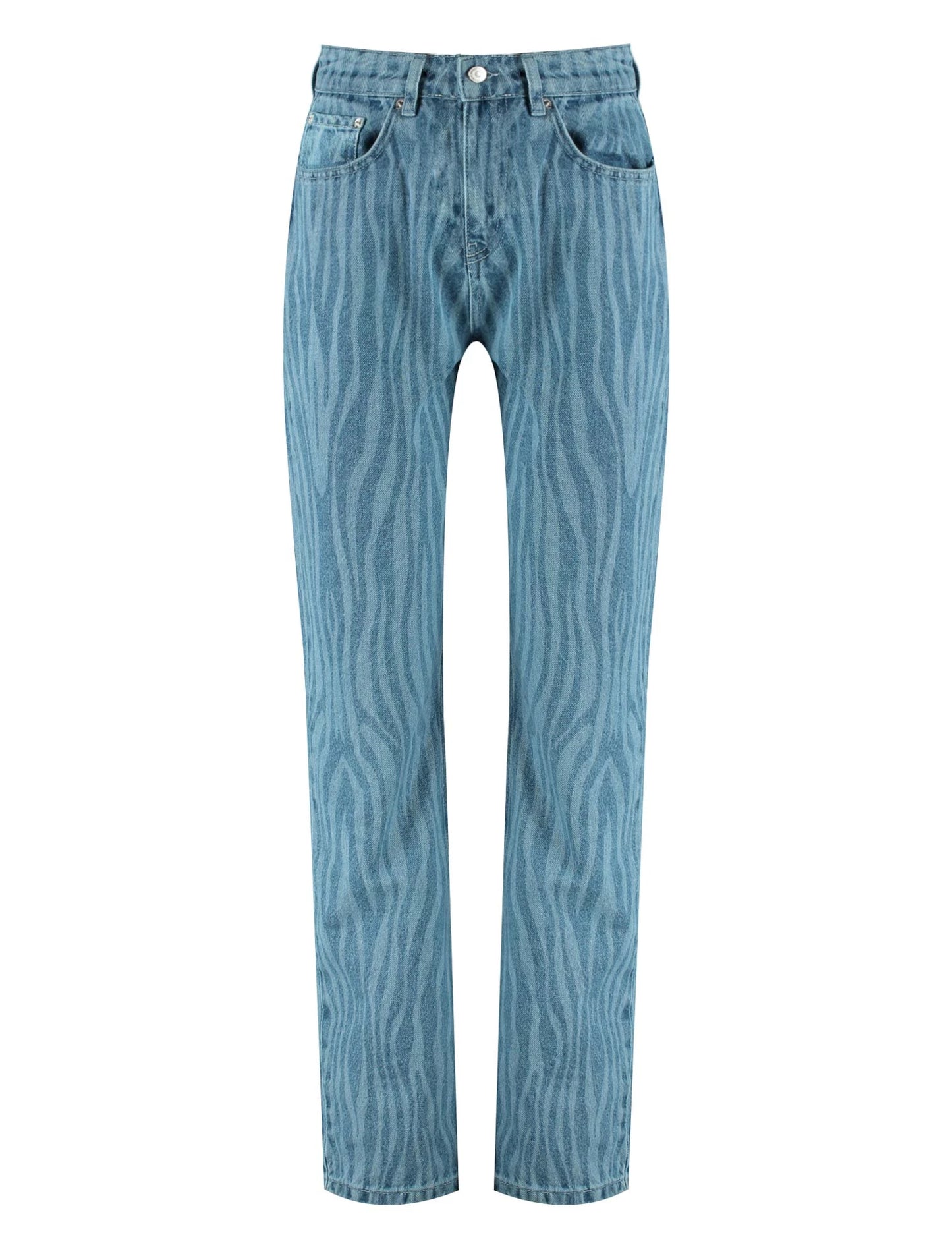 Colourful Rebel | Jones Zebra Mid Rise Straight Leg Denim Pants