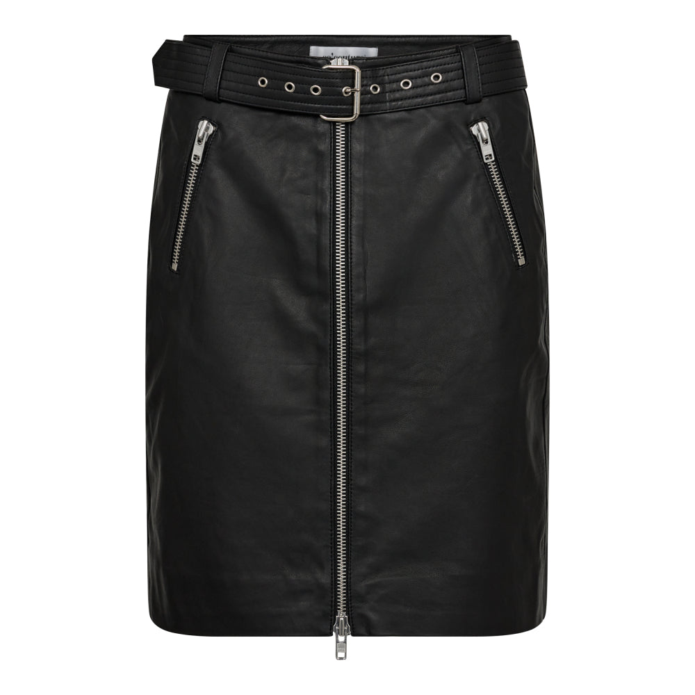Co'Couture | PhoebeCC Leather Zip Skirt 34069