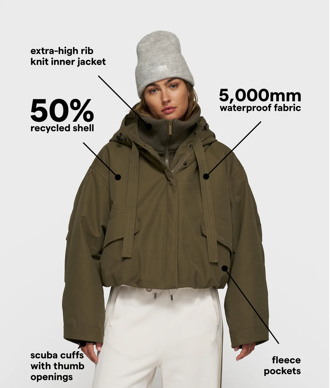 10DAYS | The Queen Parka - Dark Olive