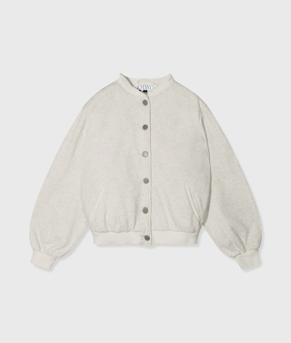 10Days | Baseball Bomber Jacket 10 - White Grey Melee (20-852-5203)