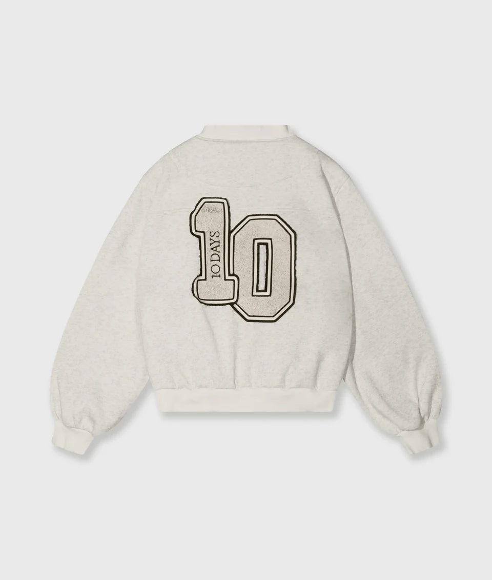 10Days | Baseball Bomber Jacket 10 - White Grey Melee (20-852-5203)
