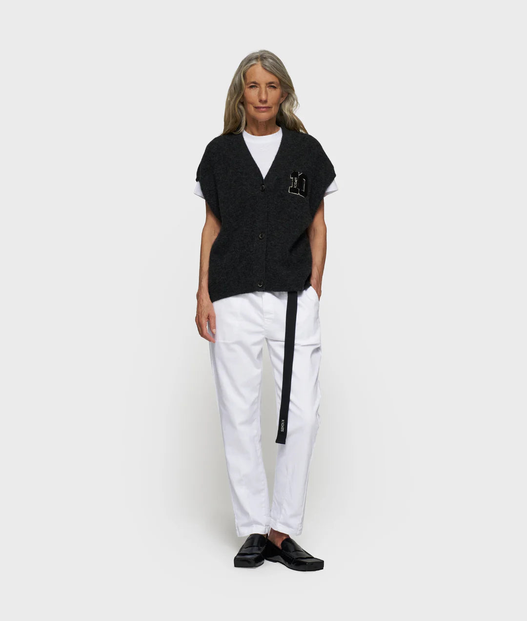10DAYS | Soft V-Neck Knit Gilet - Antra Mele