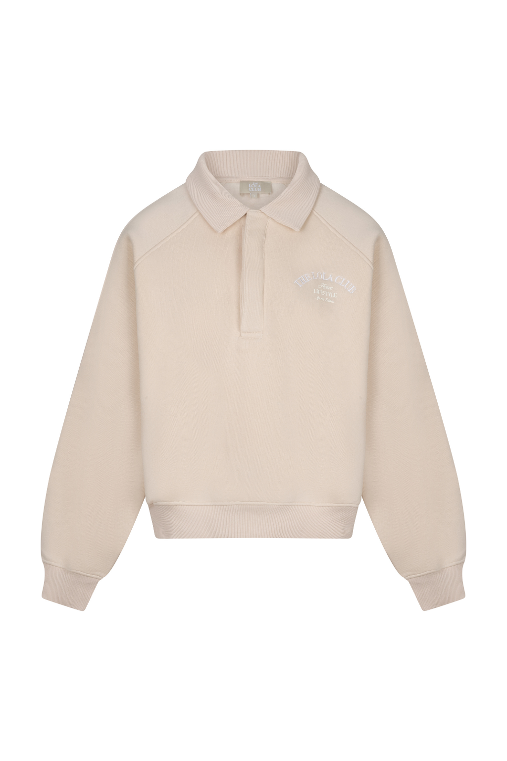The Lola Club | Elbony Polo Sweater - Oatmilk