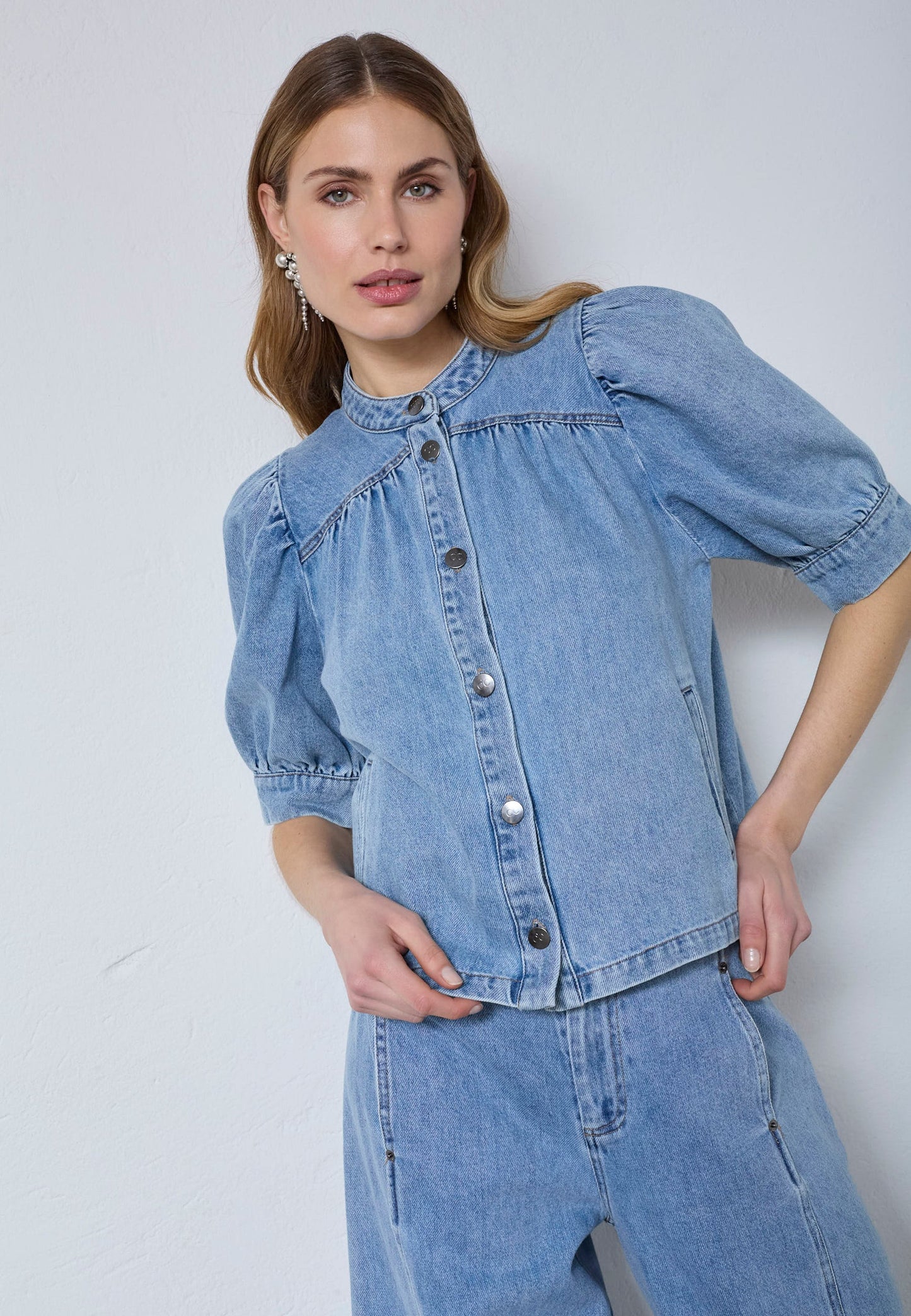 Co'Couture | AsjaCC Denim Blouse - Denim Blue (45140)