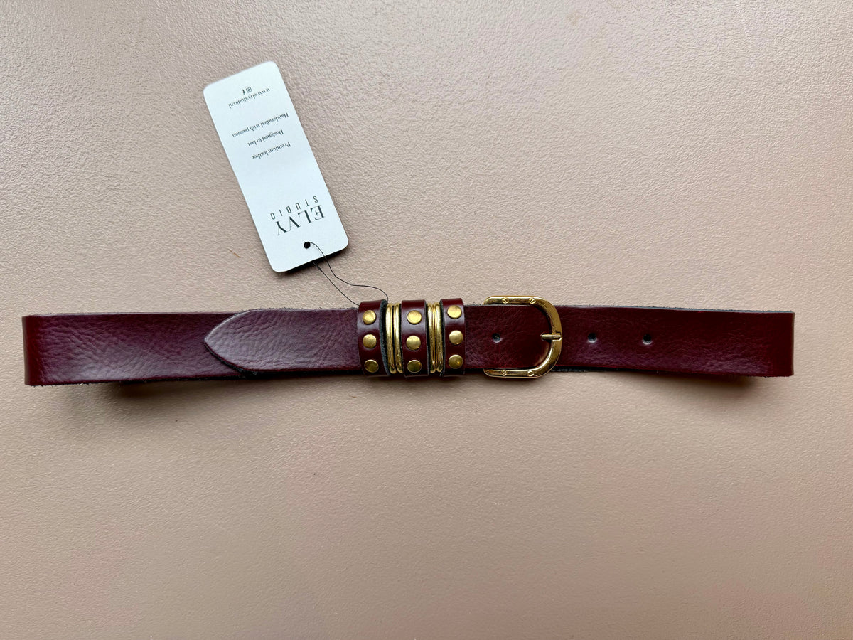 Elvy | Minnesota Belt - Bordo/Gold