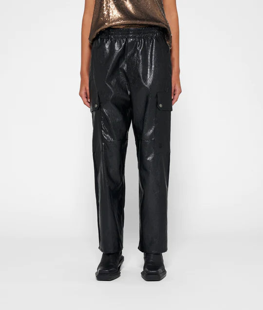 10Days | Leather Look Cargo Jogger