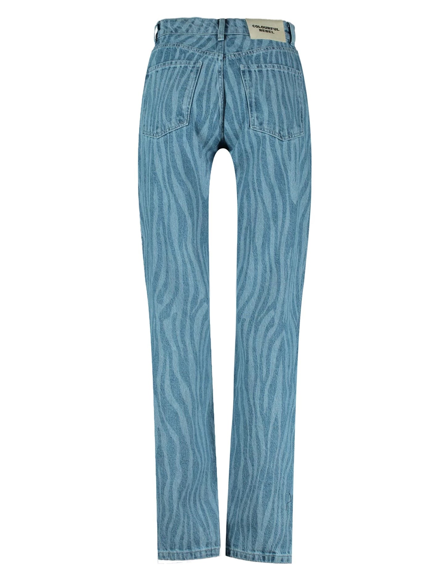 Colourful Rebel | Jones Zebra Mid Rise Straight Leg Denim Pants