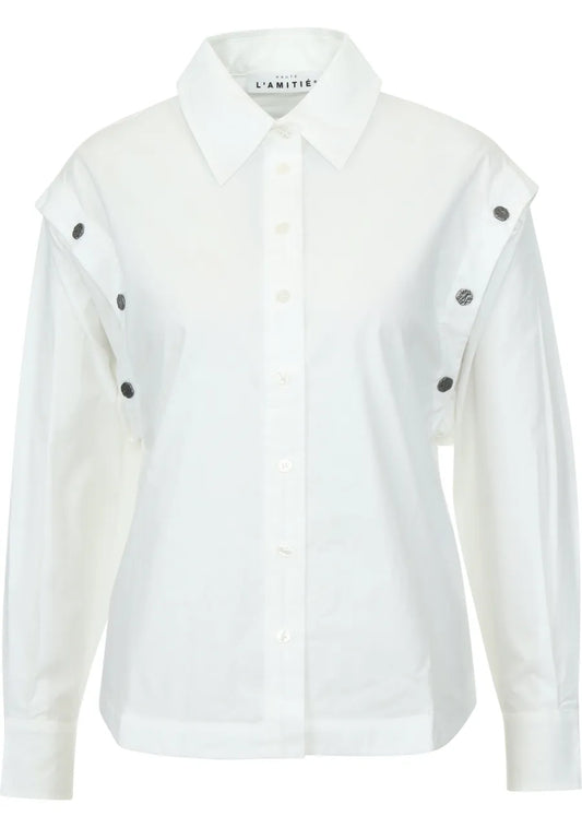 Haute L'Amitié | Button Sleeve Shirt - White (HL10399)