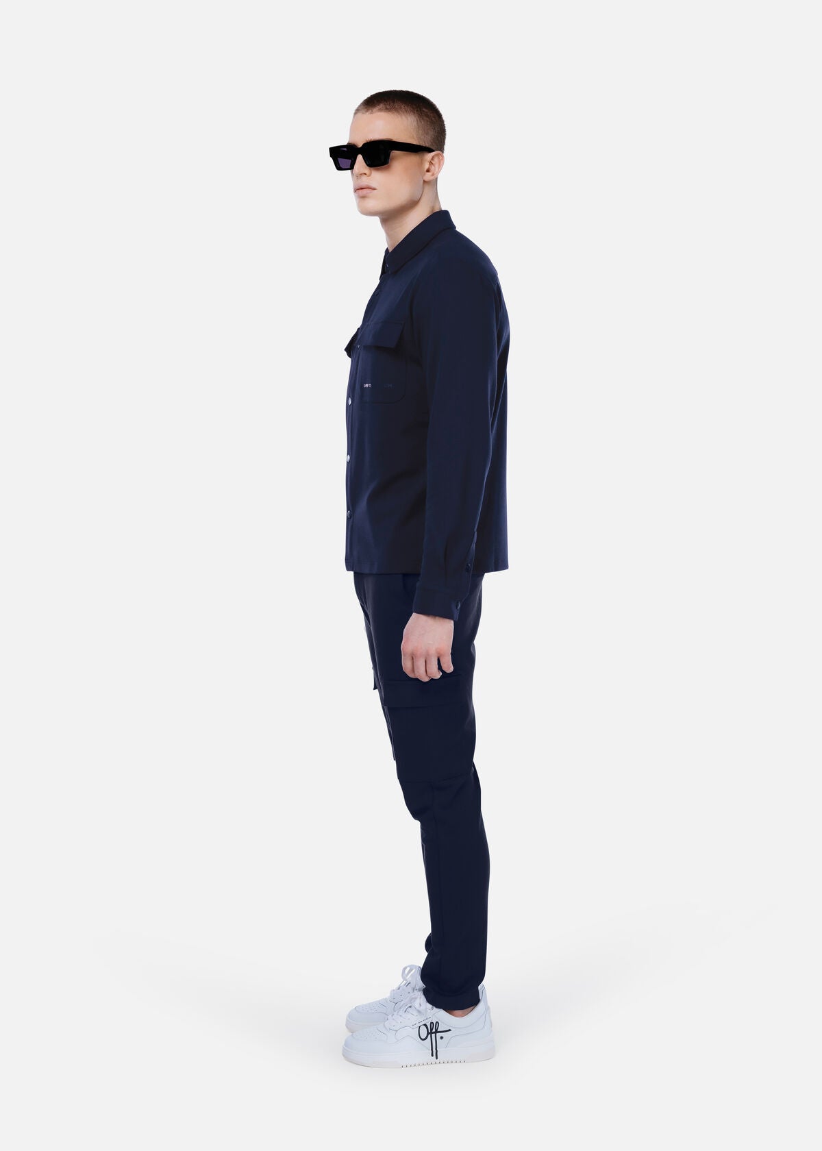 Off The Pitch | Smart Interlock Overshirt - Midnight Navy