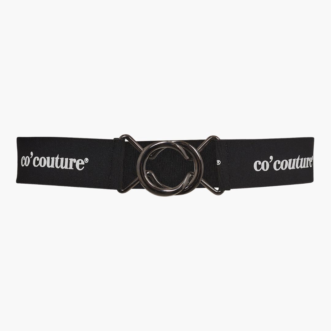 Co'Couture | CC Logo Elastic Belt - Black