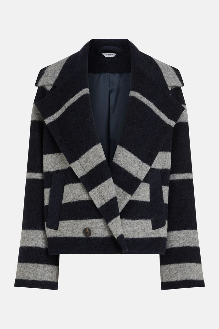 Penn & Ink | Coat (W23N1455LTD) Navy - Grey Melange