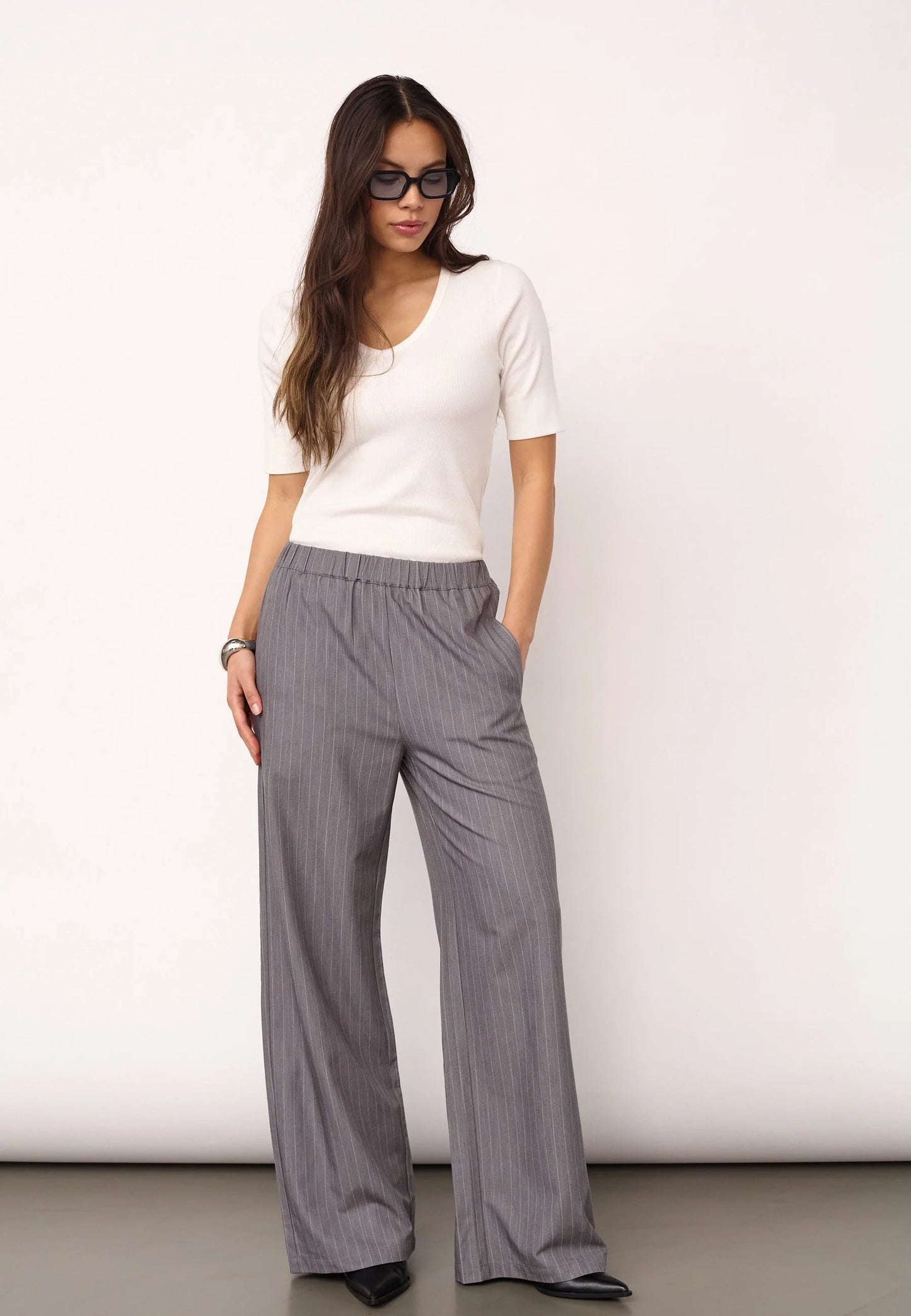Co'Couture | PennyCC Pin Pant - Mid Grey (500347)
