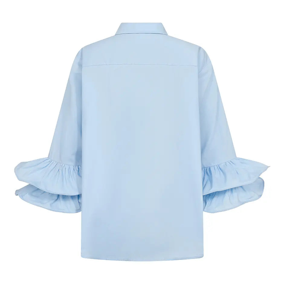Co'Couture | HalenCC Flare Shirt - Sky Blue