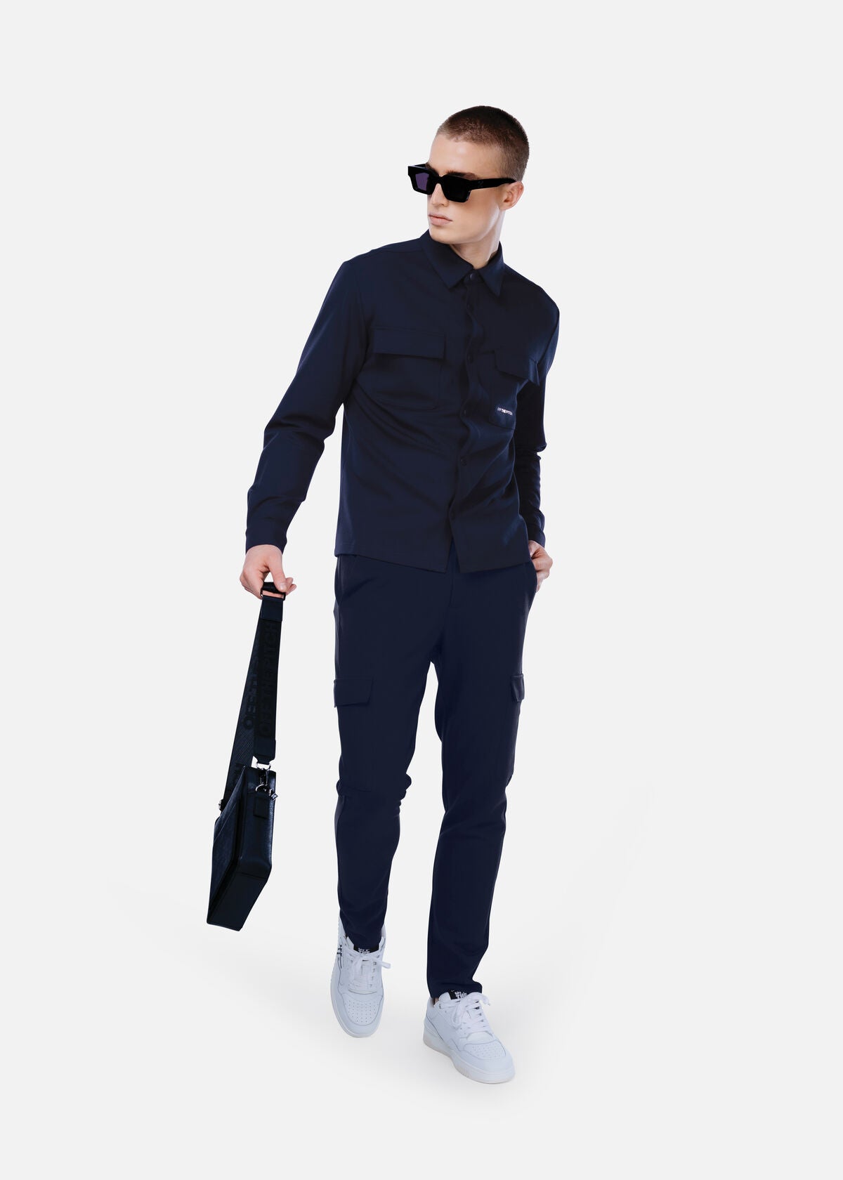 Off The Pitch | Smart Interlock Overshirt - Midnight Navy