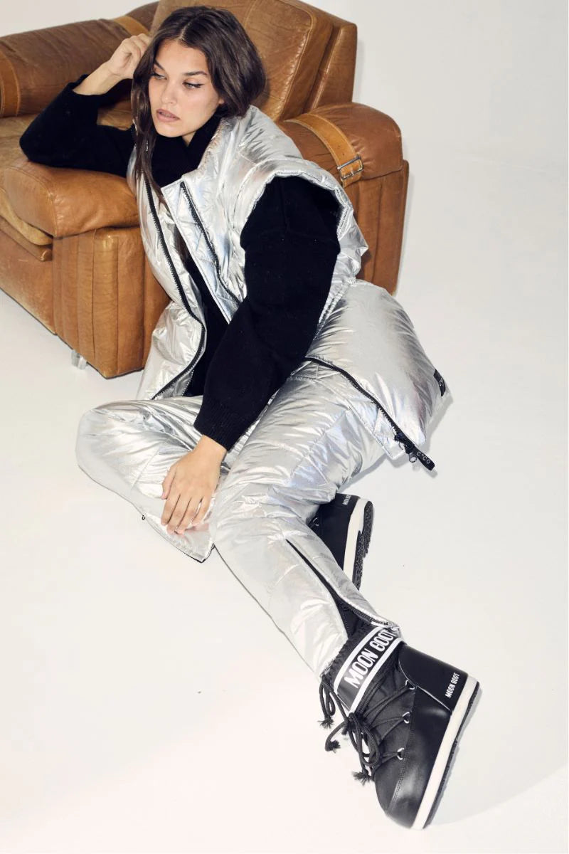 Co'Couture | MetalCC Puffer Vest - Silver 30125