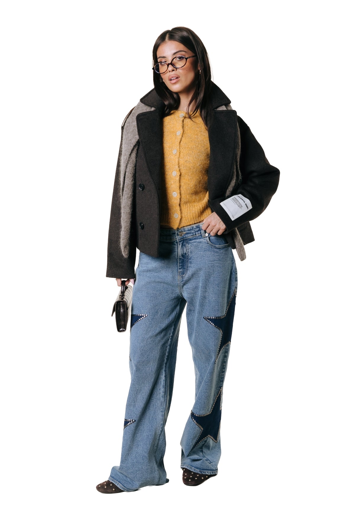 Colourful Rebel | Yara Knitted Cardigan - Ochre Yellow