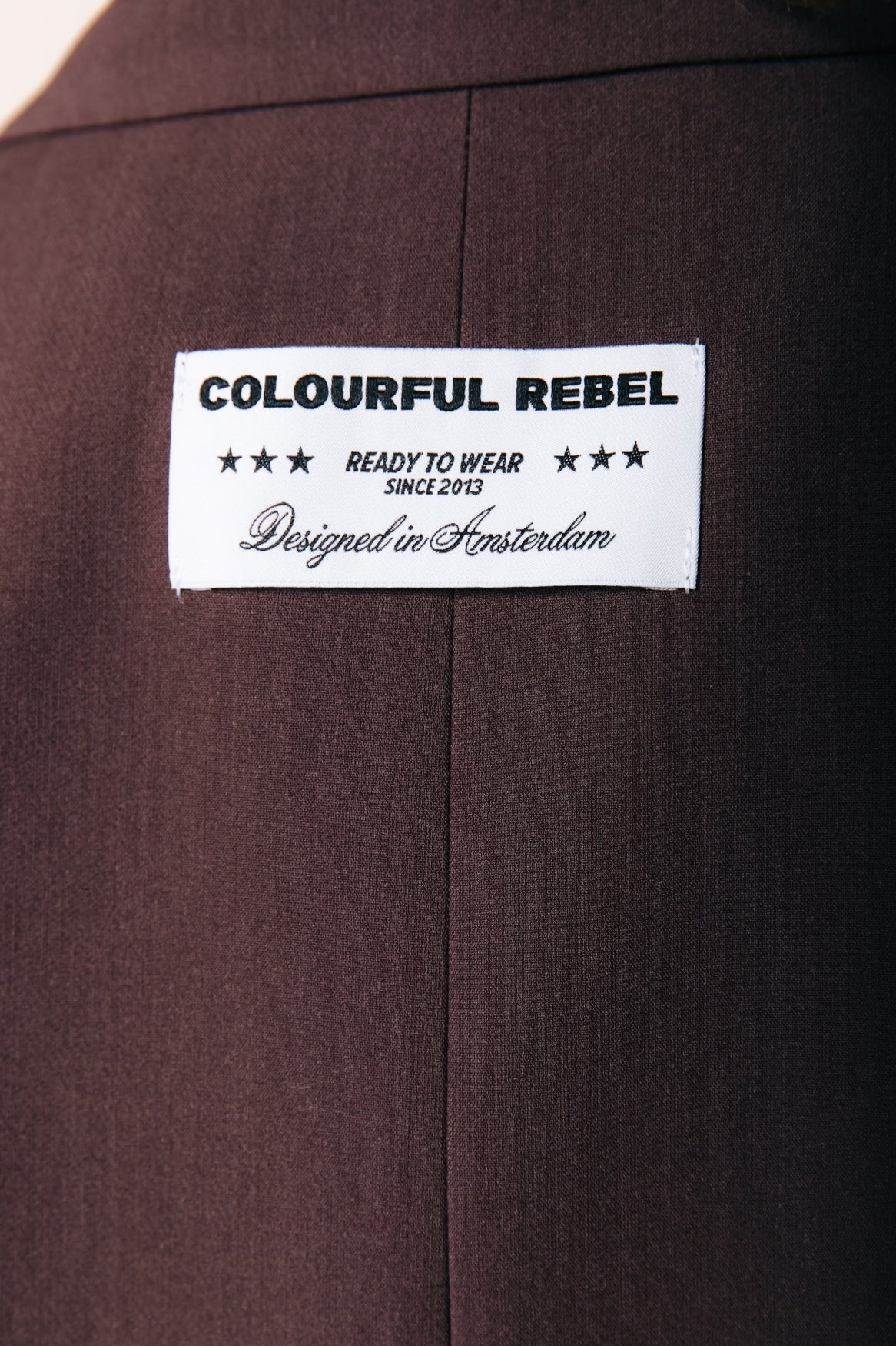 Colourful Rebel | Mimmi Lace Peplum Sleeve Blazer - Brown