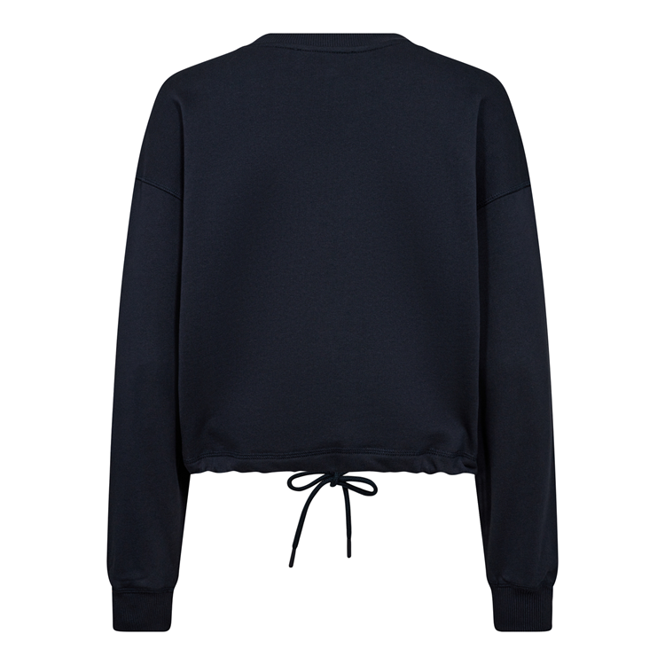 Co'couture | CleanCC Crop Tie Sweat - Blue