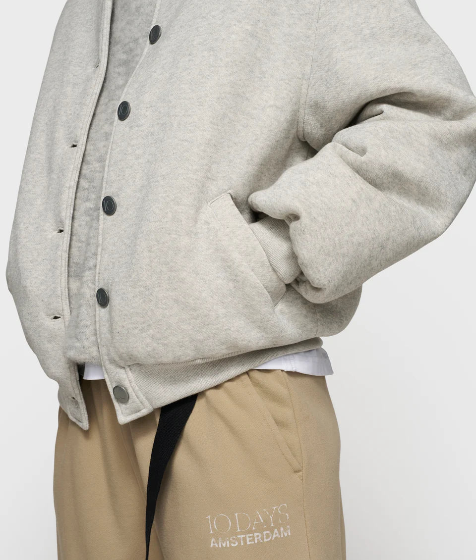 10Days | Baseball Bomber Jacket 10 - White Grey Melee (20-852-5203)