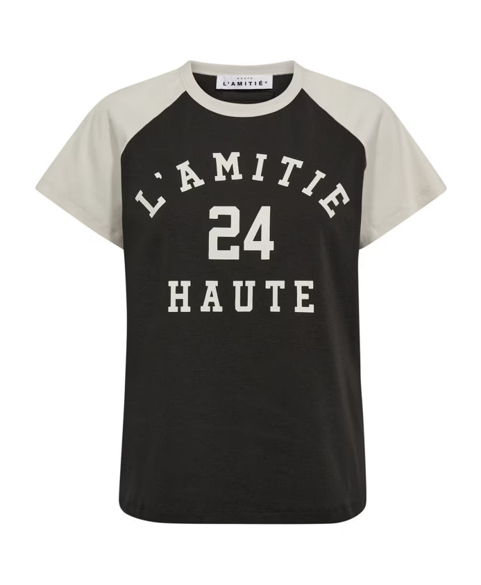 Haute l'Amitié | Neckline College Tee - Antracit (HL10109)