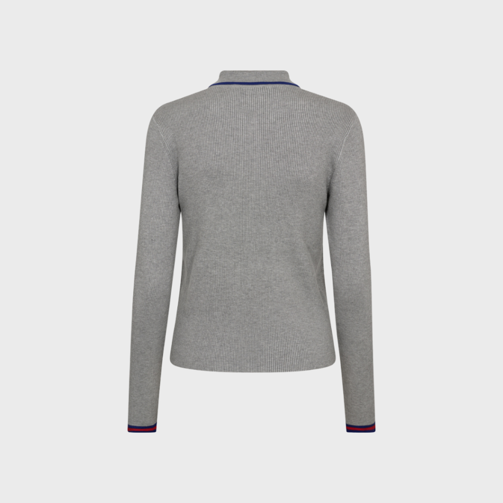 Co'Couture | Balincc Polo Knit - Light Grey (251-32186)