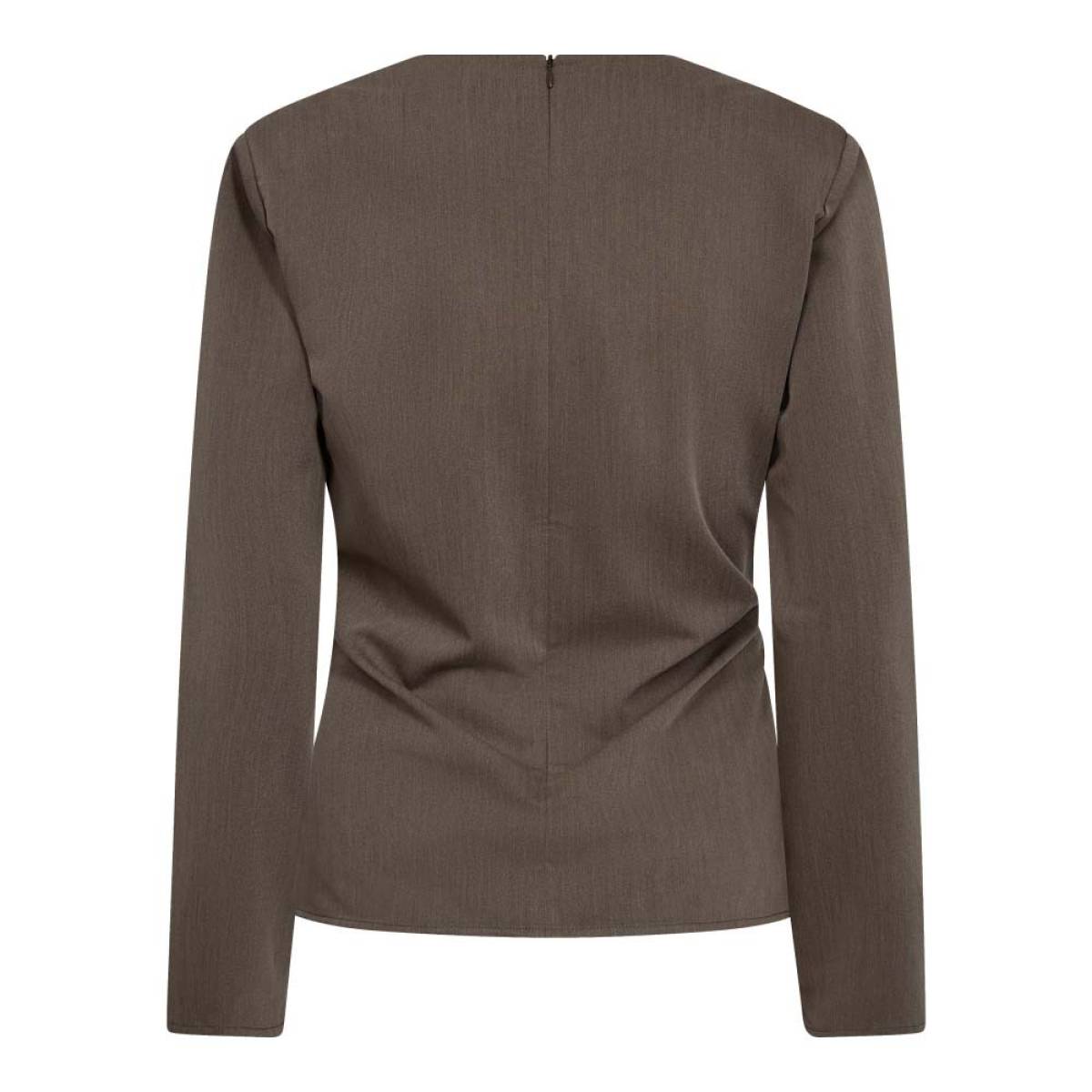 Co'Couture | Tengacc Pleat Blouse - Walnut