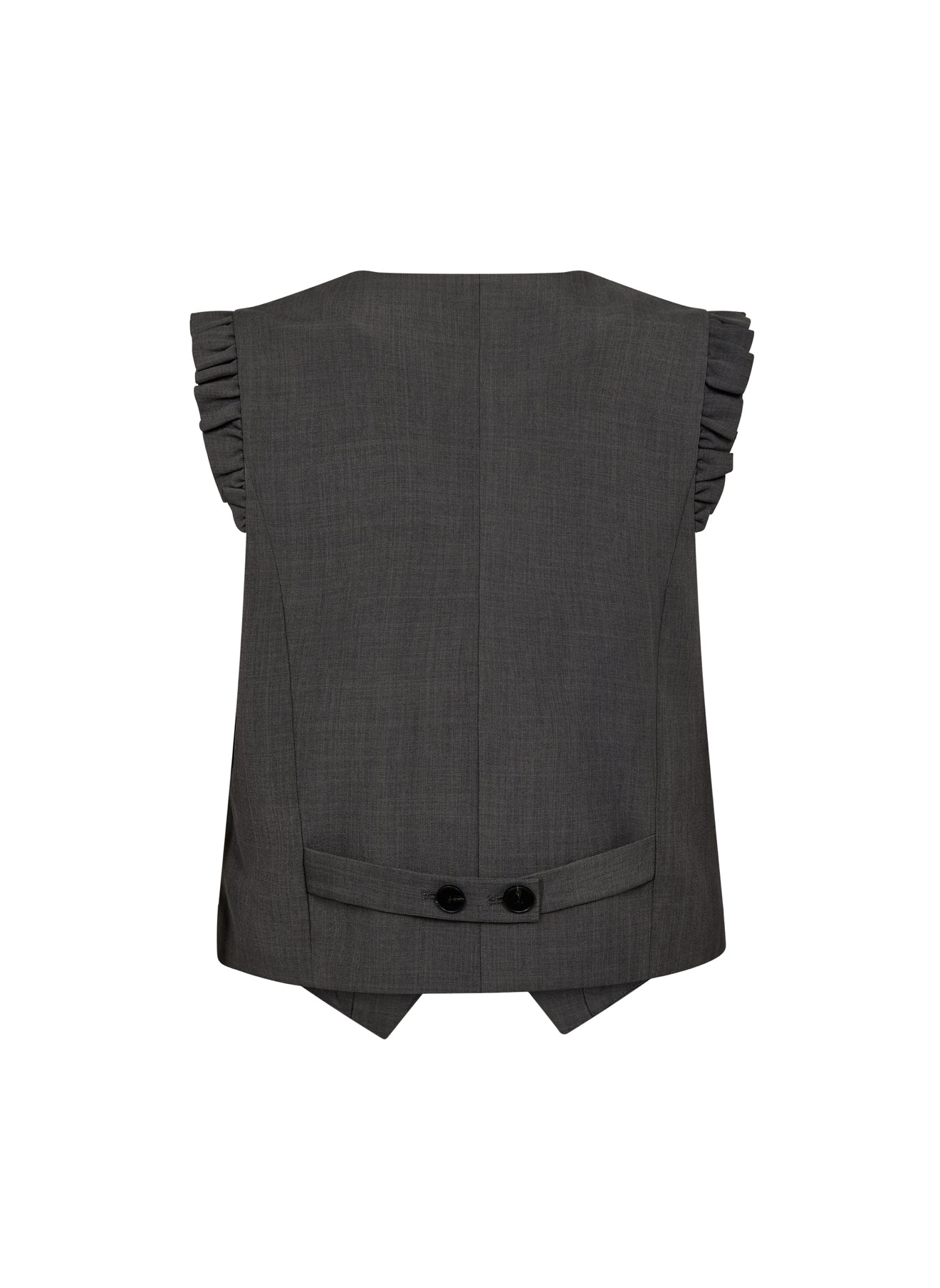 Co'couture | Lianecc Frill Tailor Vest - Dark Grey (30274)