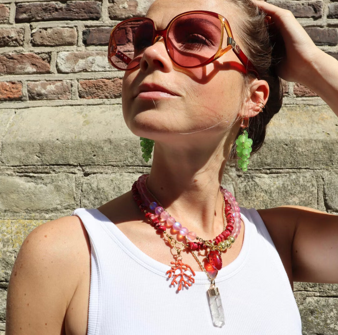 Lisa-Marie | Rock Chrystal Necklace - 24K Goldfilled (Bergkristal Hanger)