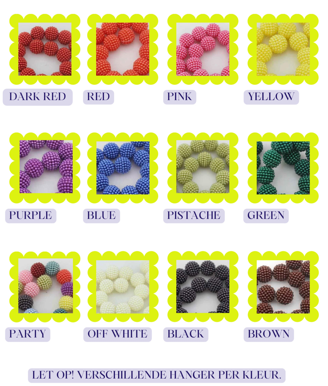 Lisa-Marie | Bubble Necklace - Recycled Acryl (Verschillende kleuren)